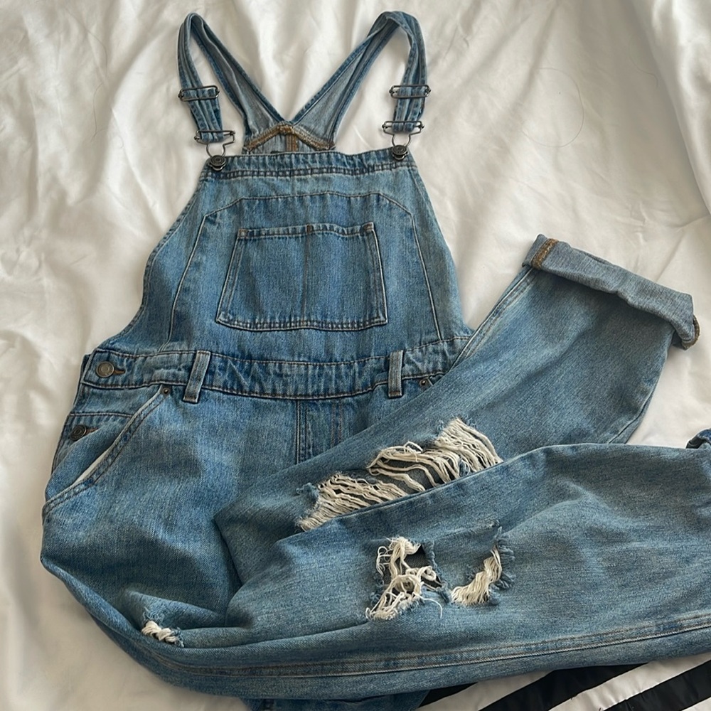 Distressed Over-alls
